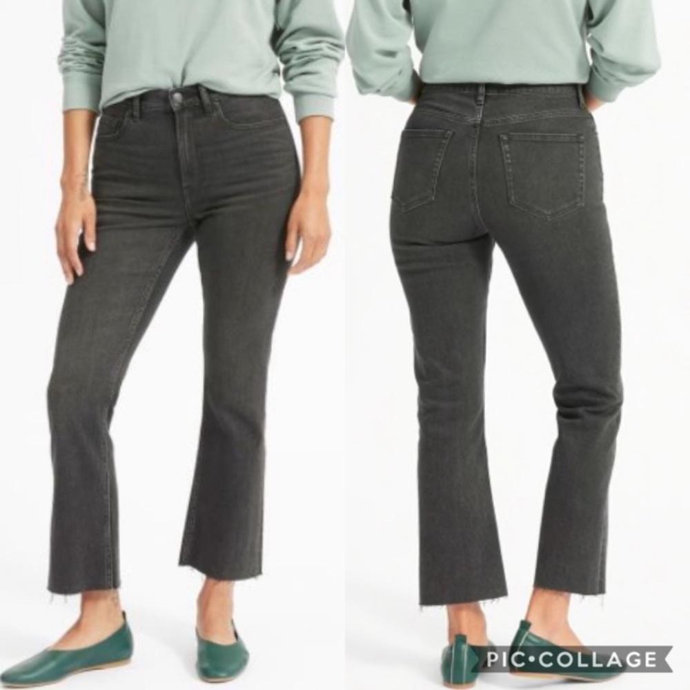 EVERLANE The Kick Crop in Washed Black Size 32